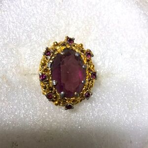 Large amethyst color ring